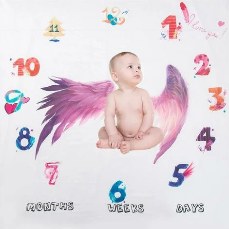 Coperta Per La Crescita Mensile Del Neonato Puntelli Per Fotografia Puntelli Per Sfondo In Stoffa Commemorativa Puntelli Per Bambini, Spiega Le Ali E Vola 3 Coperta Per La Crescita Mensile Del Neonato Puntelli Per Fotografia Puntelli Per Sfondo In Stoffa Commemorativa Puntelli Per Bambini, Spiega Le Ali E Vola