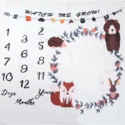 Coperta Per La Crescita Mensile Del Neonato Puntelli Per Fotografia Puntelli Per Sfondo In Stoffa Commemorativa Puntelli Per Bambini, Compagnia Degli Animali