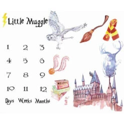 Coperta Per La Crescita Mensile Del Neonato Puntelli Per Fotografia Puntelli Per Sfondo In Stoffa Commemorativa Puntelli Per Bambini, Harry Potter