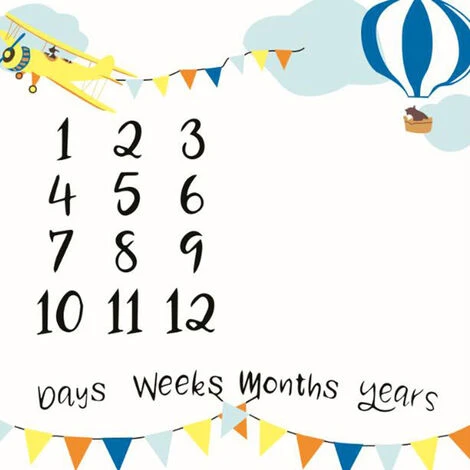Coperta Per La Crescita Mensile Del Neonato Puntelli Per Fotografia Puntelli Per Sfondo In Stoffa Commemorativa Puntelli Per Bambini, Mongolfiera 3 Coperta Per La Crescita Mensile Del Neonato Puntelli Per Fotografia Puntelli Per Sfondo In Stoffa Commemorativa Puntelli Per Bambini, Mongolfiera
