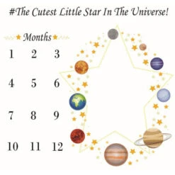 Coperta Per La Crescita Mensile Del Neonato Puntelli Per Fotografia Puntelli Per Sfondo In Stoffa Commemorativa Puntelli Per Bambini, Pianeta