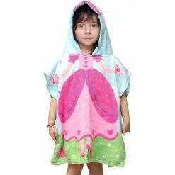 Kueatily Telo Da Bagno A Mantella Con Cappuccio Ad Asciugatura Rapida Per Bambini, 60 Cm