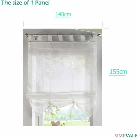 Kueatily Tende Romane All'interno Della Finestra Voile Tenda Della Cucina Soggiorno Altezza 155 Cm Beige Larghezza 140 Cm 4 Kueatily Tende Romane All'interno Della Finestra Voile Tenda Della Cucina Soggiorno Altezza 155 Cm Beige Larghezza 140 Cm - immagine 2