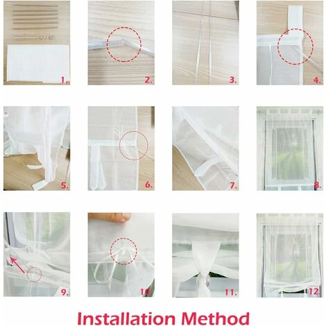 Kueatily Tende Romane All'interno Della Finestra Voile Tenda Della Cucina Soggiorno Altezza 155 Cm Beige Larghezza 140 Cm 6 Kueatily Tende Romane All'interno Della Finestra Voile Tenda Della Cucina Soggiorno Altezza 155 Cm Beige Larghezza 140 Cm - immagine 4