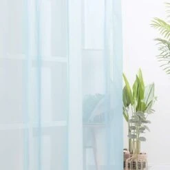 Deconovo Tende Per Interni Decorative In Voile Con Anelli 2 Pezzi 140x260 Cm Azzurro -Vendite ATMOSPHERA || None || Maxwell & Williams 65209557 4