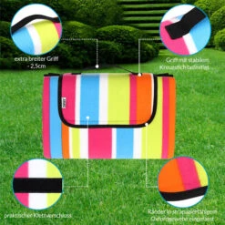 DETEX Coperta Da Picnic Impermeabile Termoisolante Lavabile 1-6 Persone Giochi Bimbi Outdoor Mare 195x150cm. Multicolor -Vendite ATMOSPHERA || None || Maxwell & Williams 65847022 4