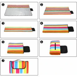 DETEX Coperta Da Picnic Impermeabile Termoisolante Lavabile 1-6 Persone Giochi Bimbi Outdoor Mare 195x150cm. Multicolor -Vendite ATMOSPHERA || None || Maxwell & Williams 65847022 5