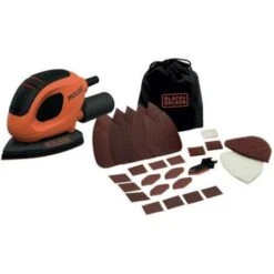 Black & Decker Black&Decker Levigatrice Palmare KA161BC Orbitale 55W Mouse Sacca +15 Accessori