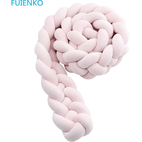 Paracolpi Letto Intrecciato 3M Colore Rosa FUIENKO 3 Paracolpi Letto Intrecciato 3M Colore Rosa FUIENKO