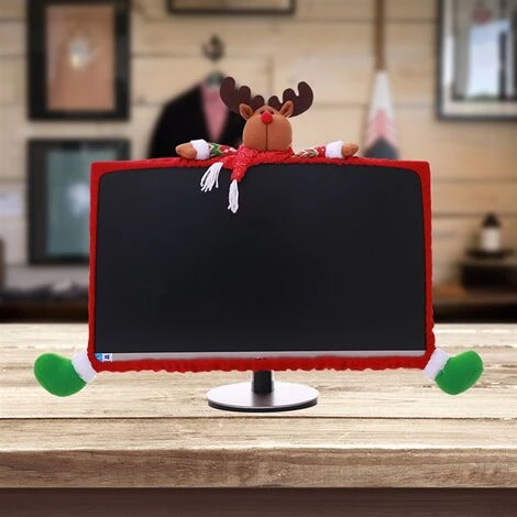 Decorazioni Per La Copertura Della Custodia Del Paraurti Con Display LCD Di Natale Per PC TV Monitor Non Tessuto,Santa Claus 4 Decorazioni Per La Copertura Della Custodia Del Paraurti Con Display LCD Di Natale Per PC TV Monitor Non Tessuto,Santa Claus - immagine 2
