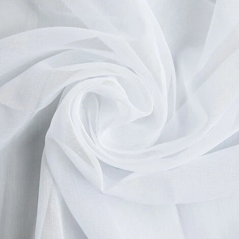 Tenda Passante Per Asta 140x260 Cm Voile Bianco Effetto Lino Decorazioni Per La Casa Soggiorno Camera Da Letto Cucina Finestra - 2 Pannelli 5 Tenda Passante Per Asta 140x260 Cm Voile Bianco Effetto Lino Decorazioni Per La Casa Soggiorno Camera Da Letto Cucina Finestra - 2 Pannelli - immagine 3