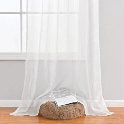 Tenda Passante Per Asta 140x260 Cm Voile Bianco Effetto Lino Decorazioni Per La Casa Soggiorno Camera Da Letto Cucina Finestra - 2 Pannelli 11 Tenda Passante Per Asta 140x260 Cm Voile Bianco Effetto Lino Decorazioni Per La Casa Soggiorno Camera Da Letto Cucina Finestra - 2 Pannelli -Vendite ATMOSPHERA || None || Maxwell & Williams 67409684 5