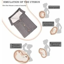 LTS FAFA Sacco Nanna Per Neonato In Maglia Coperta Per Neonato Passeggino Sacco Nanna Guanti In Lana D'agnello Con Bottoni Per Neonato 0-12 Mesi -Vendite ATMOSPHERA || None || Maxwell & Williams 67410427 4