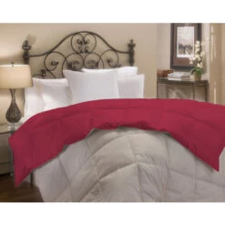 Piumino Invernale In Piuma D'Oca 90/10 Double Face 350 Gr/mq Inverno Disponibile Singolo Piazza Mezza E Matrimoniale Piumone Caldo Trapuntato Trapunta In 5 Colori Singolo - PannaBordeaux