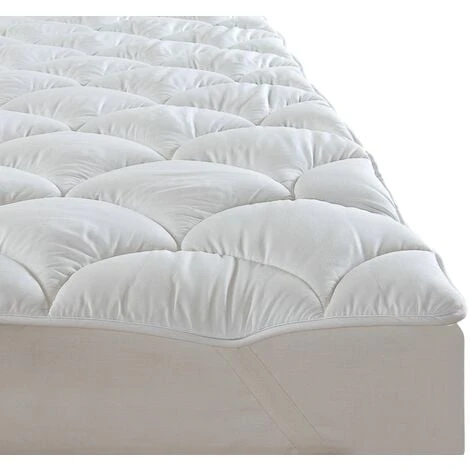 Coprimaterasso Trapuntato Topper Con Fascie Elastiche Disponibile In 3 Misure Bianco - Singolo 3 Coprimaterasso Trapuntato Topper Con Fascie Elastiche Disponibile In 3 Misure Bianco - Singolo