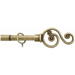 Bastone Per Tende Estensibile 120/250 Cm - Modello Violino - Oro Antico