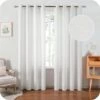 RHAFAYRE Tende In Voile Di Lino 140x225 Cm A Grana Fine Decorativa Soggiorno Tenda In Voile Camera Da Letto Per Finestra Con Passacavo Semitrasparente Decor Cucina,2 Pannelli Bianco -Vendite ATMOSPHERA || None || Maxwell & Williams 69533112 1