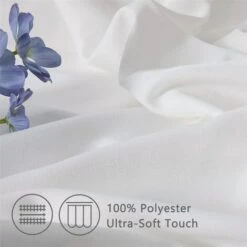 RHAFAYRE Tende In Voile Di Lino 140x225 Cm A Grana Fine Decorativa Soggiorno Tenda In Voile Camera Da Letto Per Finestra Con Passacavo Semitrasparente Decor Cucina,2 Pannelli Bianco -Vendite ATMOSPHERA || None || Maxwell & Williams 69533112 3