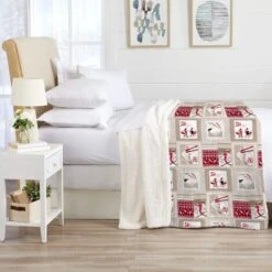 Coperta Plaid In Pile Sherpa Invernale In Finta Pelliccia 320 Gr-Mq Sciare - Plaid 130x160 -Vendite ATMOSPHERA || None || Maxwell & Williams 69640988 3