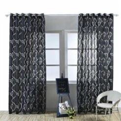 Tessuto Per Tende 100x250 Cm Colore Nero 1 Pz