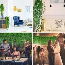 MINKUROW Bcc Pianta Finta, Foglia Di Anguria Artificiale, 2 Ghirlande Di Vite, Foglia Di Anguria Artificiale Finta, Decorazione Ghirlanda, Adatta Per Feste, Matrimoni, Cucina, Giardino E Ufficio. -Vendite ATMOSPHERA || None || Maxwell & Williams 69788776 3