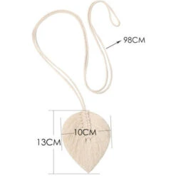 MINKUROW Fermatenda Per Tende, 4 Pezzi Fermatenda Per Tende Foglie Boho Porta Tende In Cotone Macramè Porta Tende Con Coulisse Tenda In Corda Di Cotone Beige -Vendite ATMOSPHERA || None || Maxwell & Williams 69789780 3