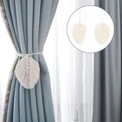 MINKUROW Fermatenda Per Tende, 4 Pezzi Fermatenda Per Tende Foglie Boho Porta Tende In Cotone Macramè Porta Tende Con Coulisse Tenda In Corda Di Cotone Beige -Vendite ATMOSPHERA || None || Maxwell & Williams 69789780 4