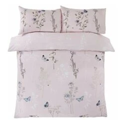 Rapport Laura - Set Copripiumino Reversibile Con Motivo Floreale E Farfalle, Colore Rosa -Vendite ATMOSPHERA || None || Maxwell & Williams 70861748 3