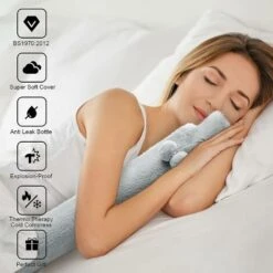 Borsa Dell'acqua Calda Lunga Con Coperchi, Borsa Dell'acqua Calda Da Esterno In Pelliccia Da 2 Litri, Borsa Dell'acqua Calda Grande In Pile (grigio Chiaro) -Vendite ATMOSPHERA || None || Maxwell & Williams 71376301 3