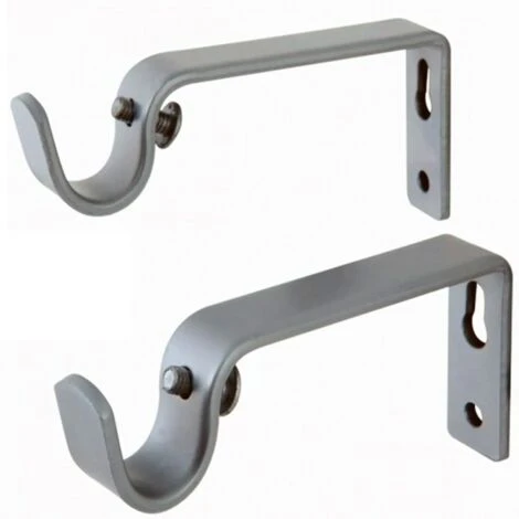 Trade Shop - Set 4 Ganci Gancio Supporto Per Bastone Tenda Max 2 Cm Acciaio Fissaggio Parete 3 Trade Shop - Set 4 Ganci Gancio Supporto Per Bastone Tenda Max 2 Cm Acciaio Fissaggio Parete