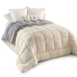 Piumino 220x240 CM ZOE Polar Biface Grigio E Crema 400 Gr -Vendite ATMOSPHERA || None || Maxwell & Williams 71919110 4