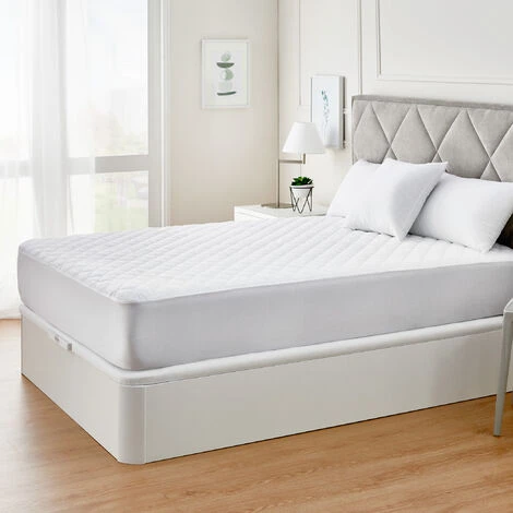 Pikolin Home Protezione Per Materasso Imbottita In Microfibra Ipoallergenica 80x200cm , Cama De 80 , Bianco 4 Pikolin Home Protezione Per Materasso Imbottita In Microfibra Ipoallergenica 80x200cm , Cama De 80 , Bianco - immagine 2