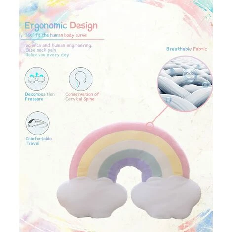 Cuscino A Forma Di Arcobaleno Cuscino Creativo Per La Casa Cuscino A Forma Di Arcobaleno Di Nuvole 4 Cuscino A Forma Di Arcobaleno Cuscino Creativo Per La Casa Cuscino A Forma Di Arcobaleno Di Nuvole - immagine 2