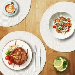 Tovagliette Rotonde Intrecciate Set Di 6 Tovagliette Antiscivolo (bianco, 15") -Vendite ATMOSPHERA || None || Maxwell & Williams 73333984 5