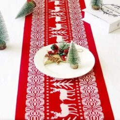 MINKUROW Runner Da Tavola In Lino Rosso Con Motivo A Renna Bianca, Antiscivolo, 28 X 275 Cm 9 MINKUROW Runner Da Tavola In Lino Rosso Con Motivo A Renna Bianca, Antiscivolo, 28 X 275 Cm -Vendite ATMOSPHERA || None || Maxwell & Williams 73466701 3