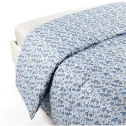 Caleffi - Sacco-copripiumino Provenzale 100% Cotone Floreale Singolo Azzurro
