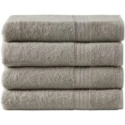 Set 4 Lavette Bagno Asciugamani Viso Cortesia Ospiti 30x30 Cotone Tinta Unita