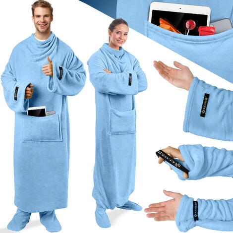 KESSER® Coperta Coccolosa Coperta TV Con Maniche E Tasca Per I Piedi Coperta Con Maniche Extra Morbida Soffice Con Tasca Esterna 2in1 Coperta Da Salotto Portatile Coperta Portatile Per Tutto Il Corpo 3 KESSER® Coperta Coccolosa Coperta TV Con Maniche E Tasca Per I Piedi Coperta Con Maniche Extra Morbida Soffice Con Tasca Esterna 2in1 Coperta Da Salotto Portatile Coperta Portatile Per Tutto Il Corpo