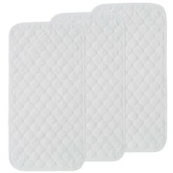 3pcs Pannolino Del Bambino Pad Pelle Amichevole Di Bambù Cotone Tavolo Di Cura Pannolino Impermeabile Pad Bambino Pannolino Riutilizzabile Pad Bianco