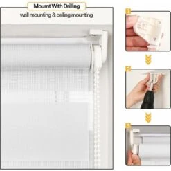 Tenda A Rullo Giorno Notte, Tessuto Doppio, 50 X 150 Cm Bianca, Tenda Senza Foratura, Traslucida, Protezione Privacy -Vendite ATMOSPHERA || None || Maxwell & Williams 75983662 5