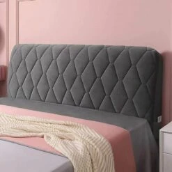 Copri Testiera Copri Testiera Estensibile Da 160 Cm Protezione Antipolvere Per Testiera Imbottita In Tessuto Tutto Incluso (Color : Grey, Size : 160cm(63")), Kueatily