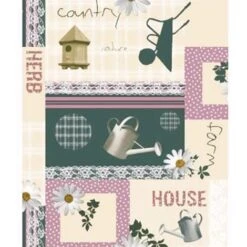 TOVAGLIATO In PVC MAURER Mod. COUNTRY VIOLA Rotolo Da 20 Mt Altezza 140 Cm 40 Gr/mq