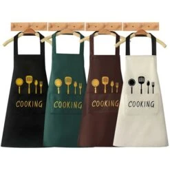 Grembiule Da Cucina Lavabile In PVC Da Cucina Alla Moda Per Donna Con Tasche Espandibili Bavaglini Da Cucina Per Caffè Impermeabili E Antiolio 1 Pezzo (verde)