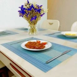 Tovagliette All'americana Tovagliette Pulibili Set Di 6 Tovagliette All'americana Tovagliette Resistenti Al Calore In PVC Blu Tovagliette In Vinile Tovagliette Antimacchia Per La Casa Ristorante Cucin -Vendite ATMOSPHERA || None || Maxwell & Williams 76873428 3