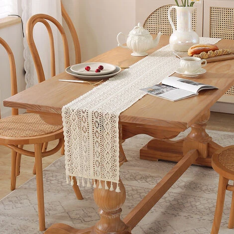 Runner Da Tavola Beige, Rettangolare, In Pizzo All'uncinetto, Elegante Tovaglia A Rete Cava Per Decorazioni Rustiche Di Nozze Boho, Decorazioni Per Matrimoni E Baby Shower, Decorazioni Da Tavolo Per F 3 Runner Da Tavola Beige, Rettangolare, In Pizzo All'uncinetto, Elegante Tovaglia A Rete Cava Per Decorazioni Rustiche Di Nozze Boho, Decorazioni Per Matrimoni E Baby Shower, Decorazioni Da Tavolo Per F