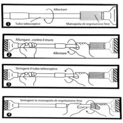 Bastone Per Tenda Estensibile Telescopica Asta Allungabile Regolabile Da 110 A 200 Cm -Vendite ATMOSPHERA || None || Maxwell & Williams 76994576 3