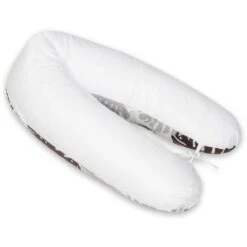 Cuscino Allattamento - Cuscino Gravidanza - 100% Cotone - Con Cordoncini - 145 Cm - Lenzuolo Marrone/grigio - Bianco -Vendite ATMOSPHERA || None || Maxwell & Williams 77189786 3