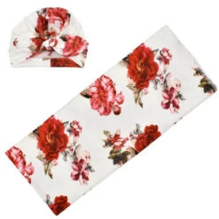 80 80 Cm / 31,5 31,5 Pollici Coperta Da Fasciare Con Berretto Da Neonato Involucri Per Fotografia Per Neonati Morbidi Coperte Per Neonati (Fiore 2)