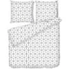 Set Lenzuola Geometriche Cotone 57 Fili/cm² Nero Bianco CUBIK: Copripiumino 240 X 260 Cm + 2 Federe 63 X 63 Cm