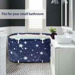 Vasca Da Bagno Pieghevole Per Adulti, 120 68 57 Cm Grande Vasca Da Doccia Portatile Rimovibile Antiscivolo, Vasca Da Bagno A Immersione Autoportante, Vasca Da Bagno Spa Pieghevole Per Piccoli Bagni, -Vendite ATMOSPHERA || None || Maxwell & Williams 78584467 5